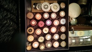My collection of MAC full sized loose pigments